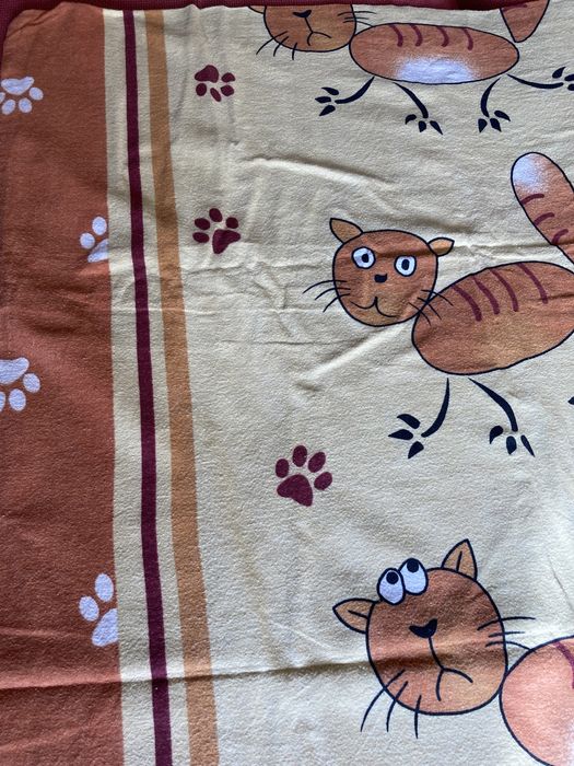 Pościel dziecięca flanelowa ciepła w kotki