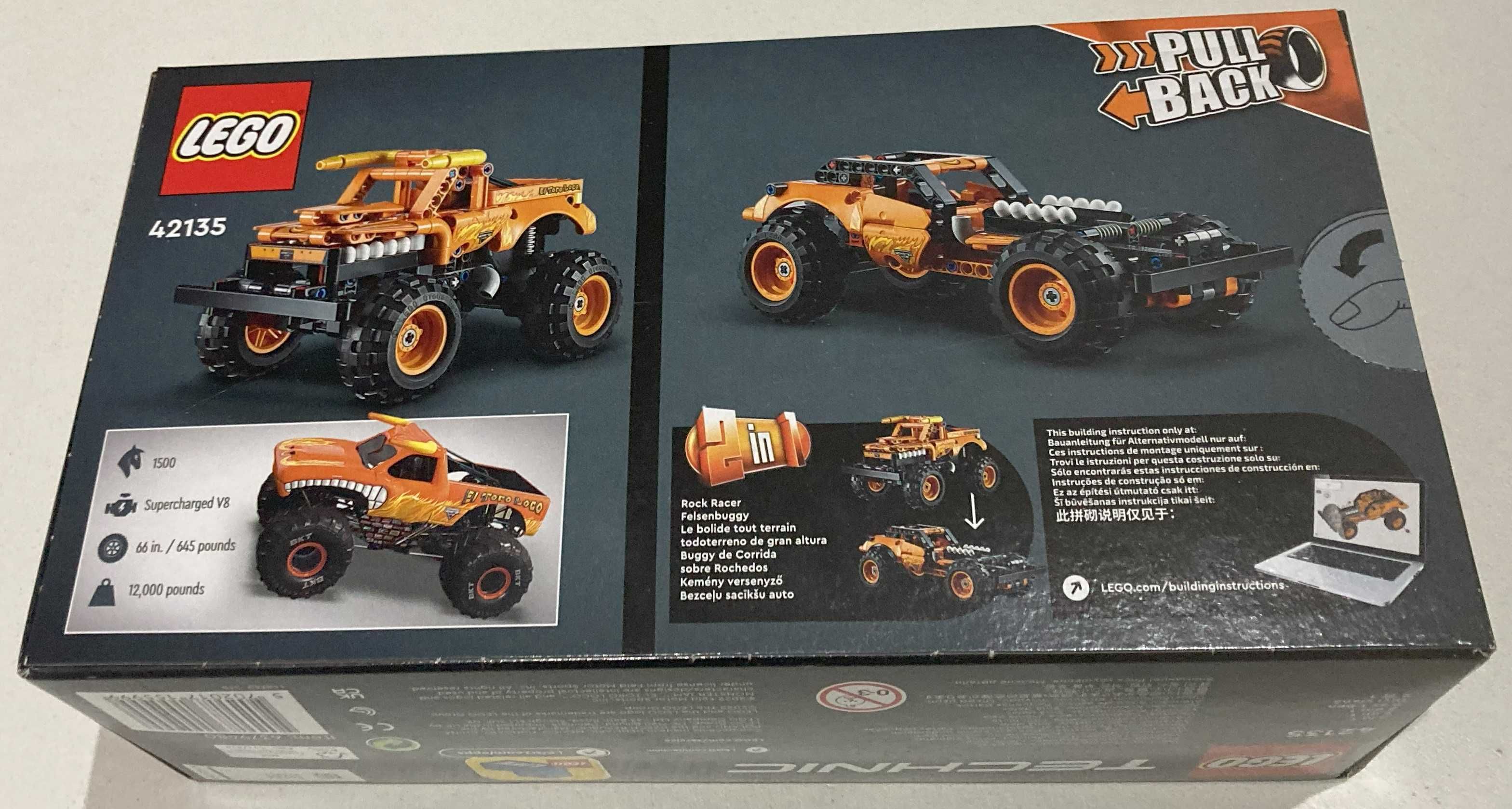 Lego TECHNIC 2W1 MONSTER JAM EL TORO Loco 42135 Prezent