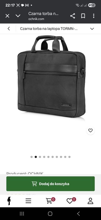 Ochnik torba na laptopa do 15 cali NOWA,NIEUŻYWANA