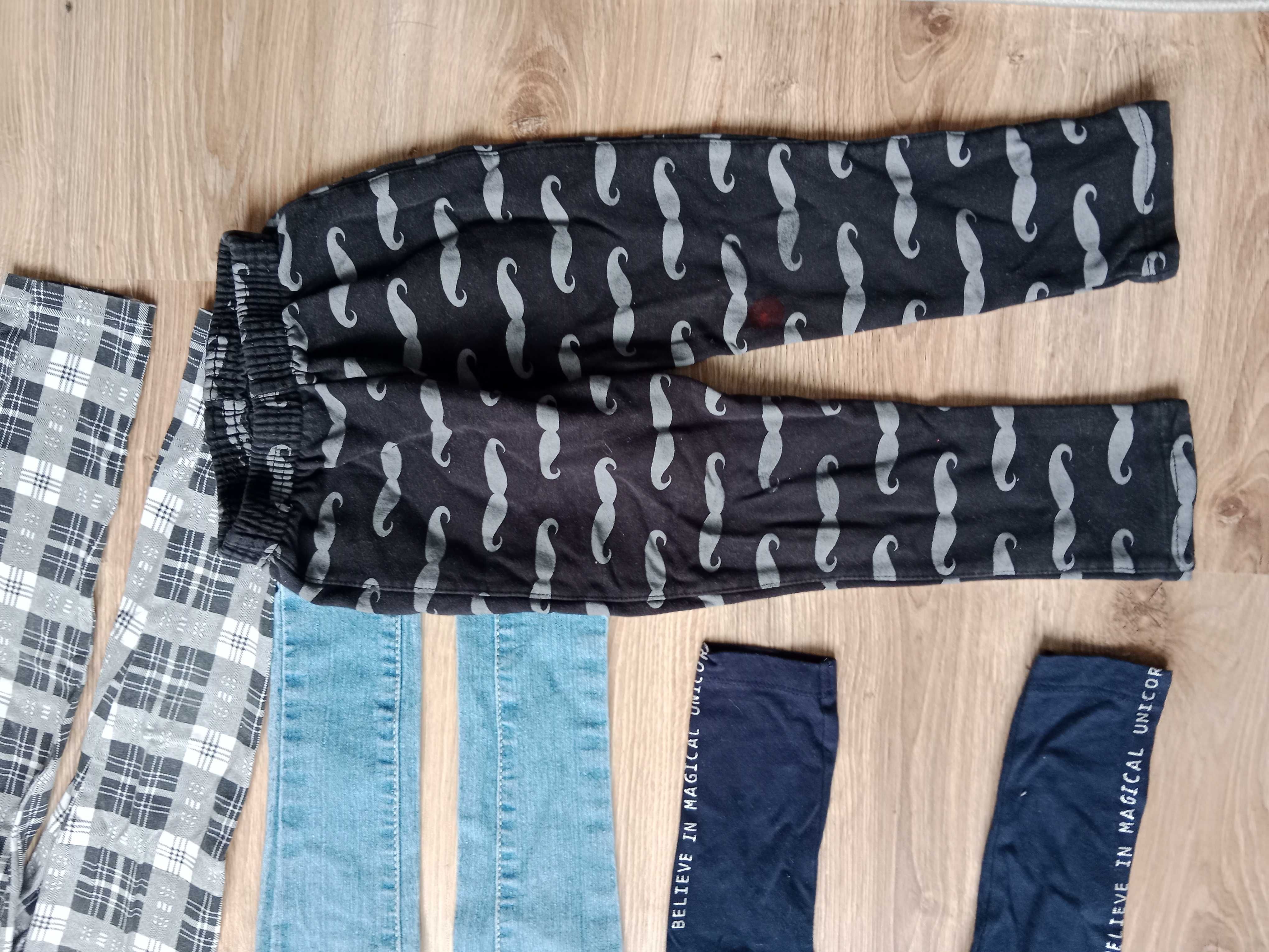 4 pary leginsy spodnie getry rozm 104 cm