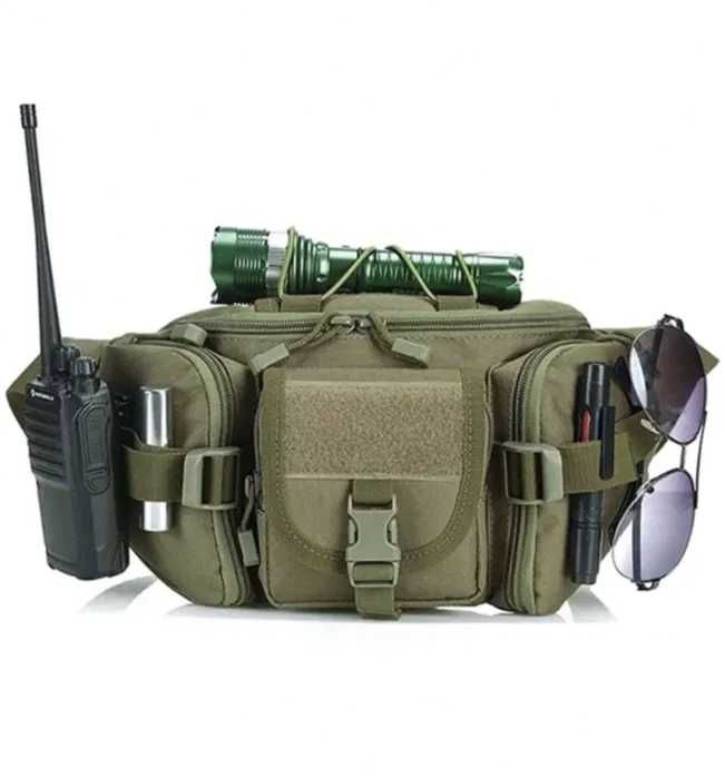 Тактическая военная сумка бананка на пояс сумка олива через плечо
