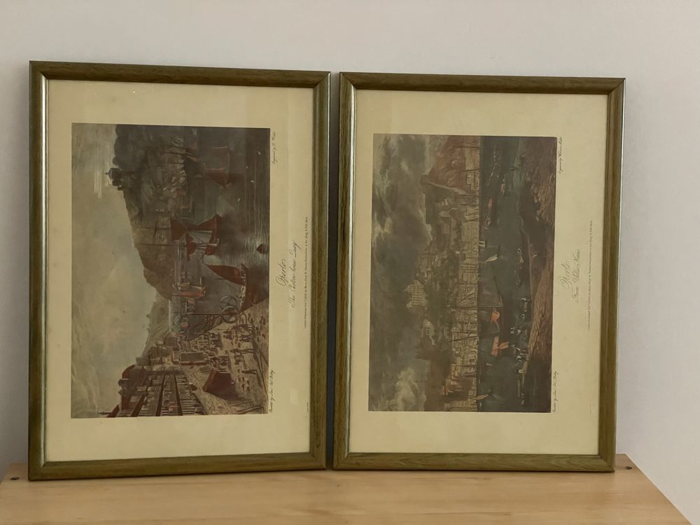 Quadros com imagens Porto e Vila Nova Gaia muito  antigo