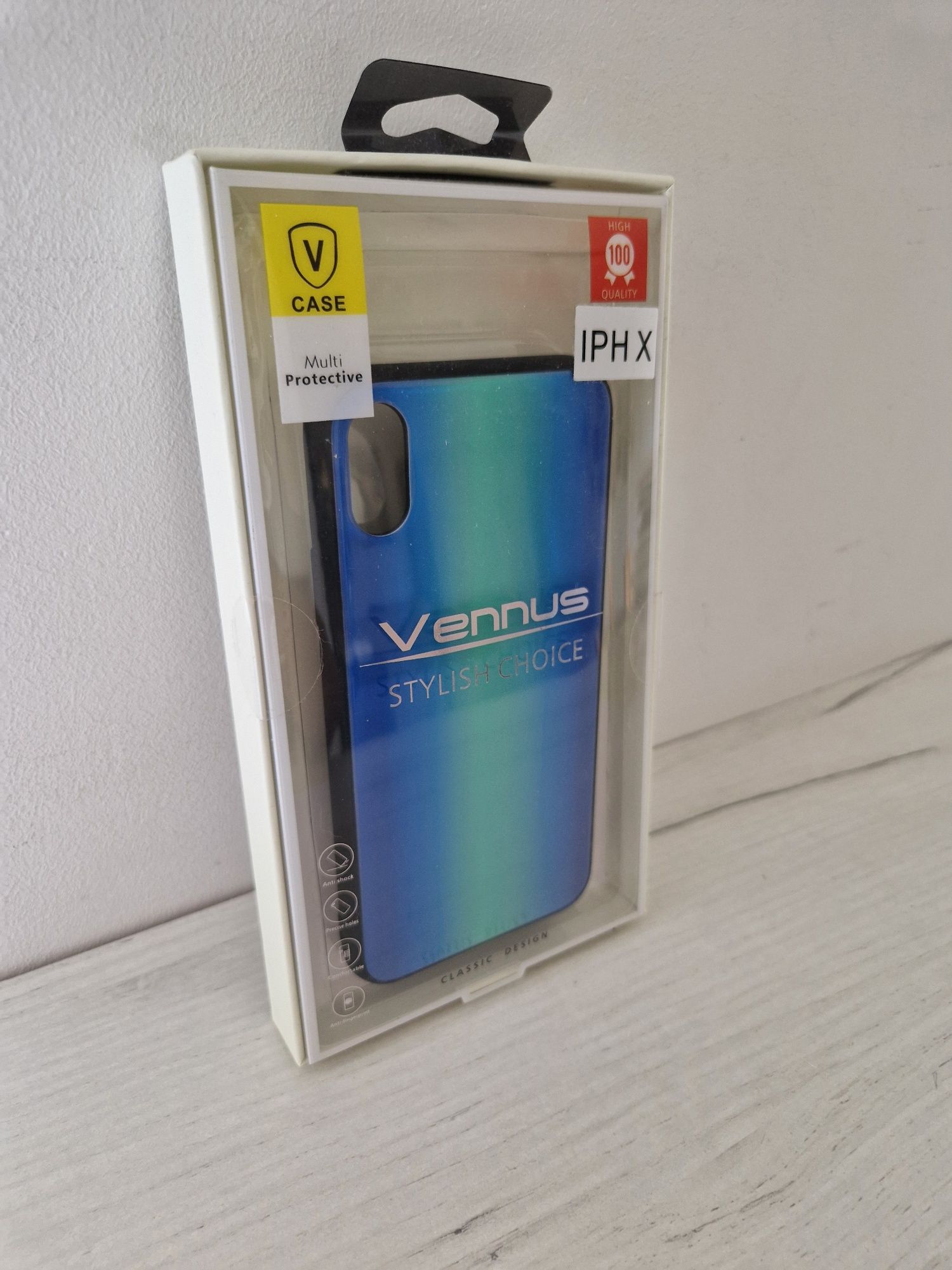 Etui Vennus Glass Case Reflect do Iphone X/XS Żółty