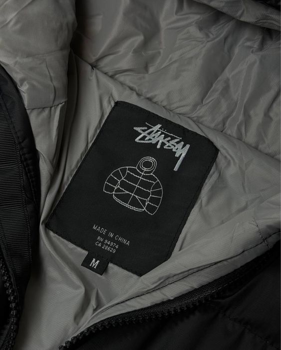 Пуховик Stussy, чоловічий, чорний, теплий, куртка зимня, якісна.