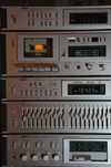 Wieża Akai ,wzmacniacz AM-U04,Korektor Akai EA-G80 ,timer,deck, tuner.