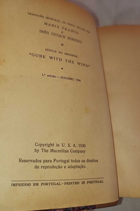 Livro E Tudo o Vento Levou 1ª Edição