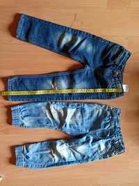 2x Spodnie jeansy 98/104 + jedne gratis