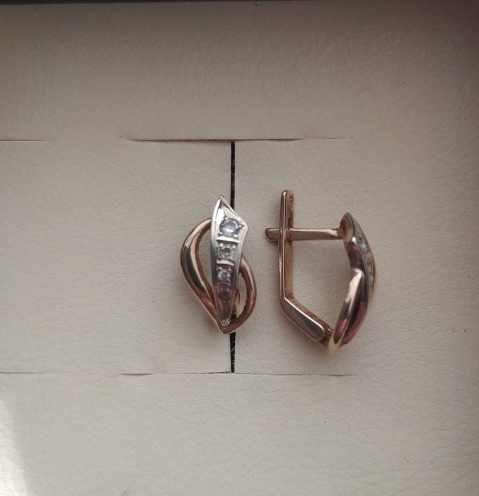 Золотые серьги, серёжки золото 585 проба