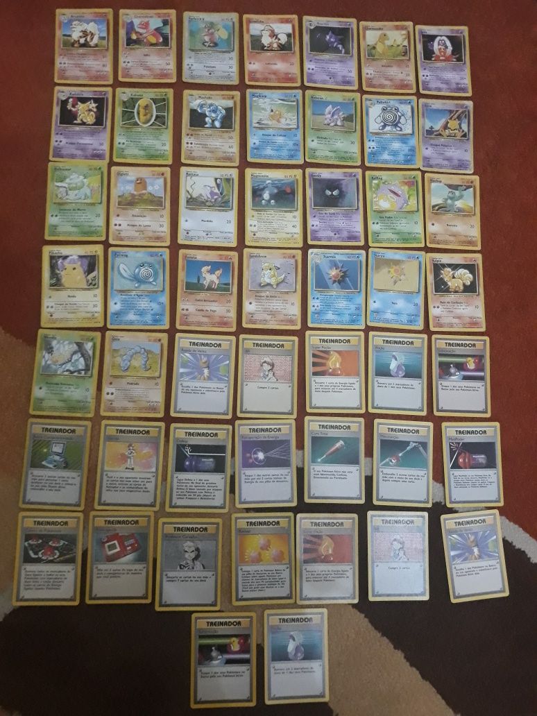 49 Cartas pokemon do primeiro Set