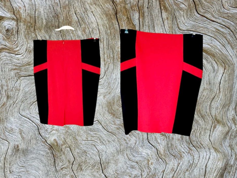 Czerwono-czarna spódnica George | r. 40/42 | elastyczna