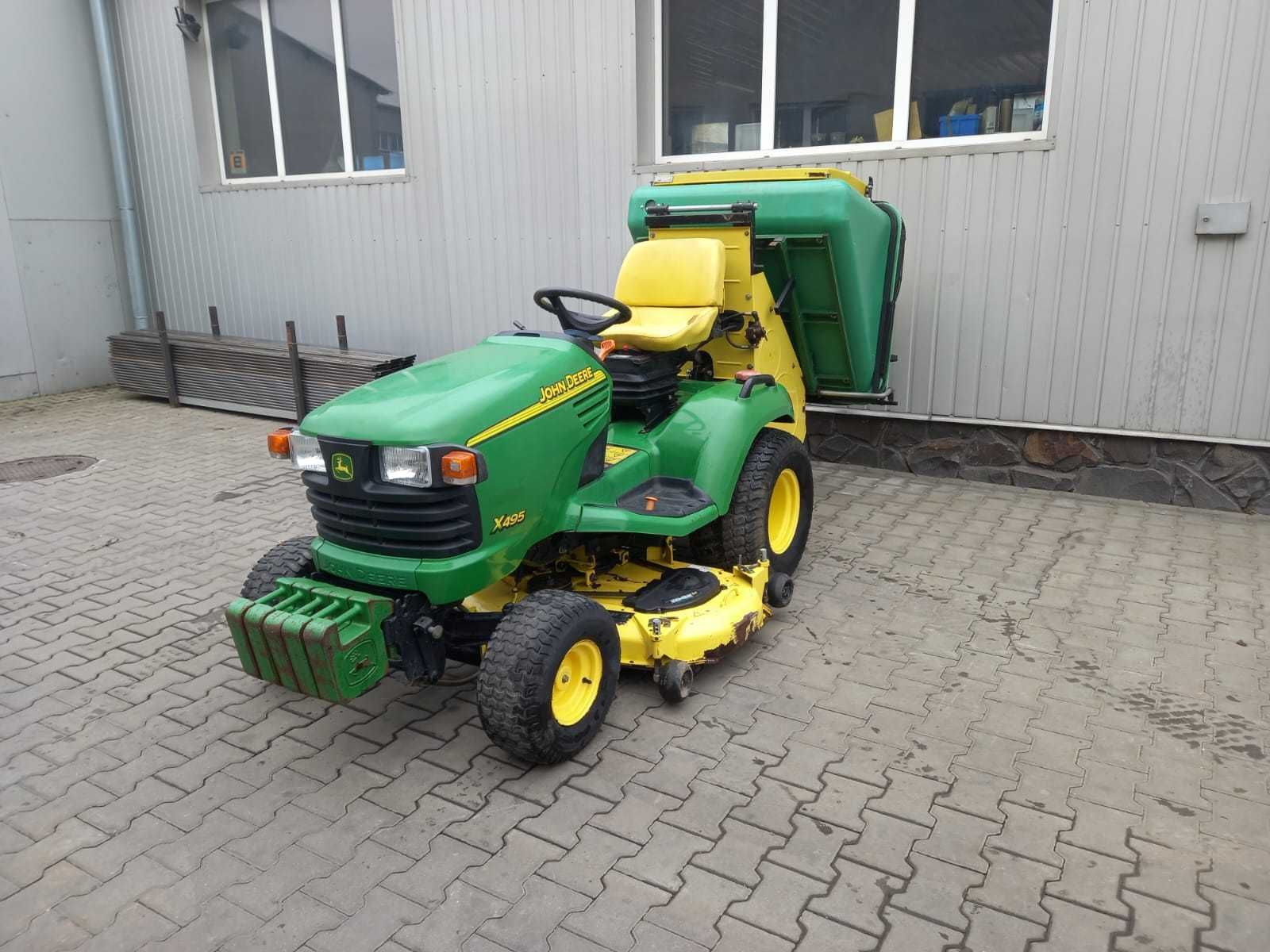 Profesjonalna kosiarka traktorek z koszem John Deere X495