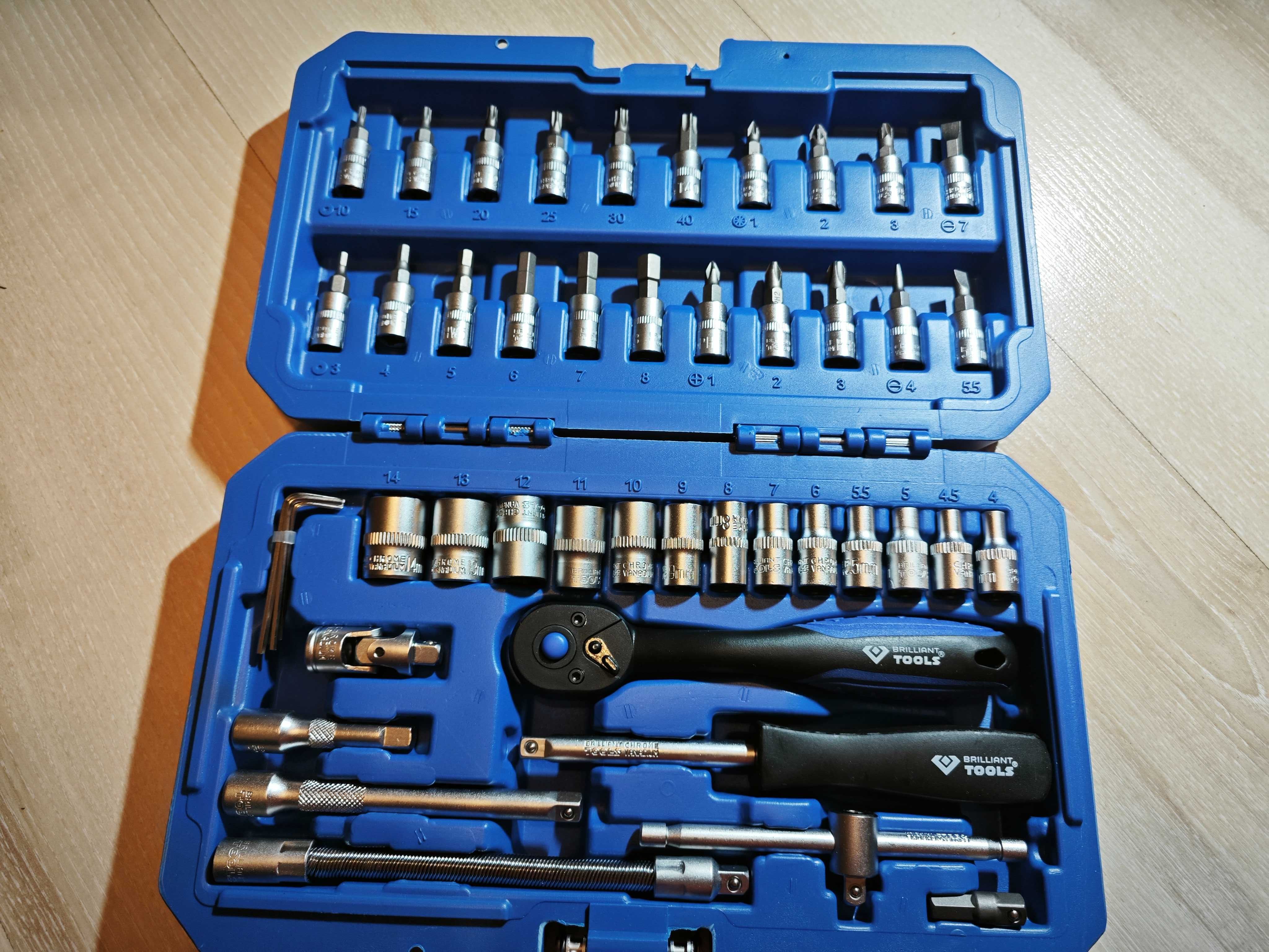 Brillant Tools - Zestaw kluczy nasadowych 1/4'' 46 elementów
