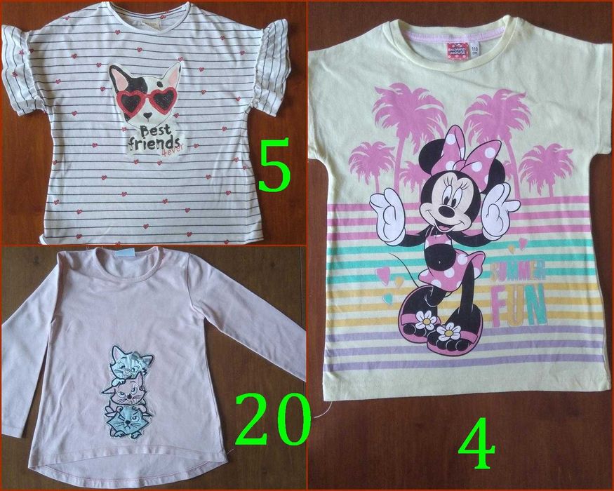 WYRZEDAŻ Bluza, bluzka, spodnie, sukienka tunika i inne roz. 110 (110C