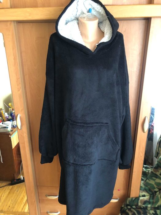 Меховушка дуже довга, плюшева, халат, плаття, худи, ohs. 3-5XL.