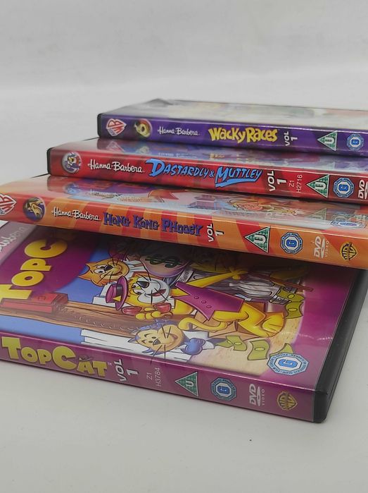 WYPRZEDAŻ 4x DVD retro bajki Hanna Barbera, wacky races Top Cat i inne