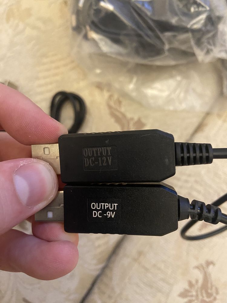 Кабель USB to DC на 5v-9v та 5v-12v