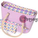 organizer OBAG STANDARD +Kosmetyczka romby fiolet 2 kieszenie OMAY.PL