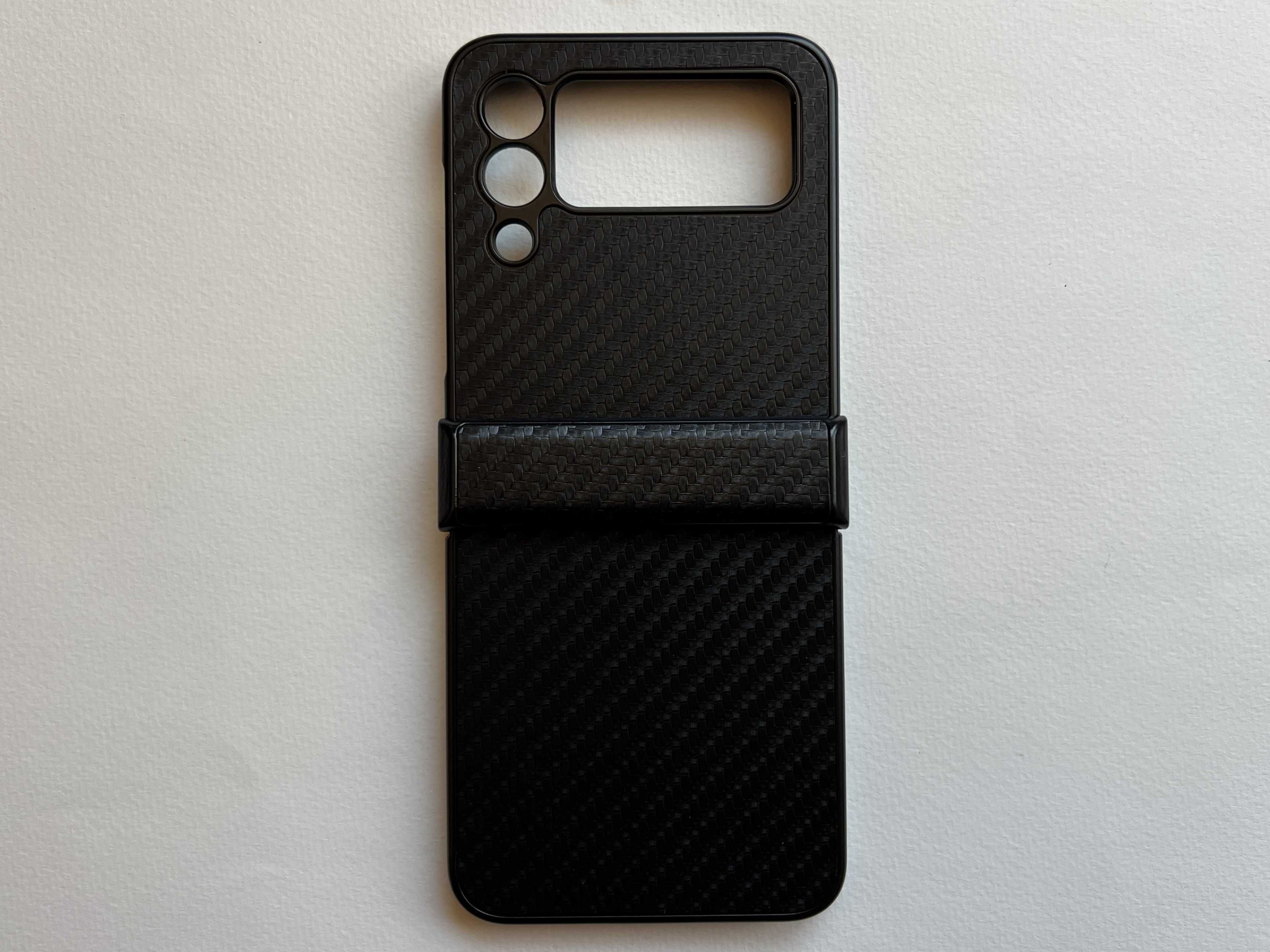 Samsung Galaxy Flip 3 чохол чорний Carbon розкладний матовий пластик