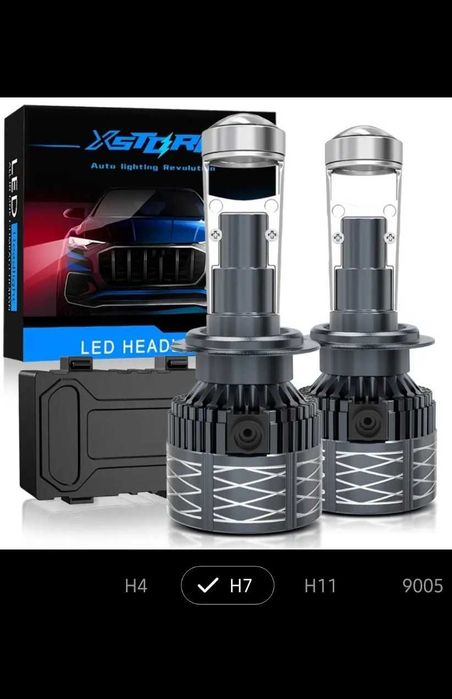 Автомобильные LED лампы мини-линзы H7 XSTORM