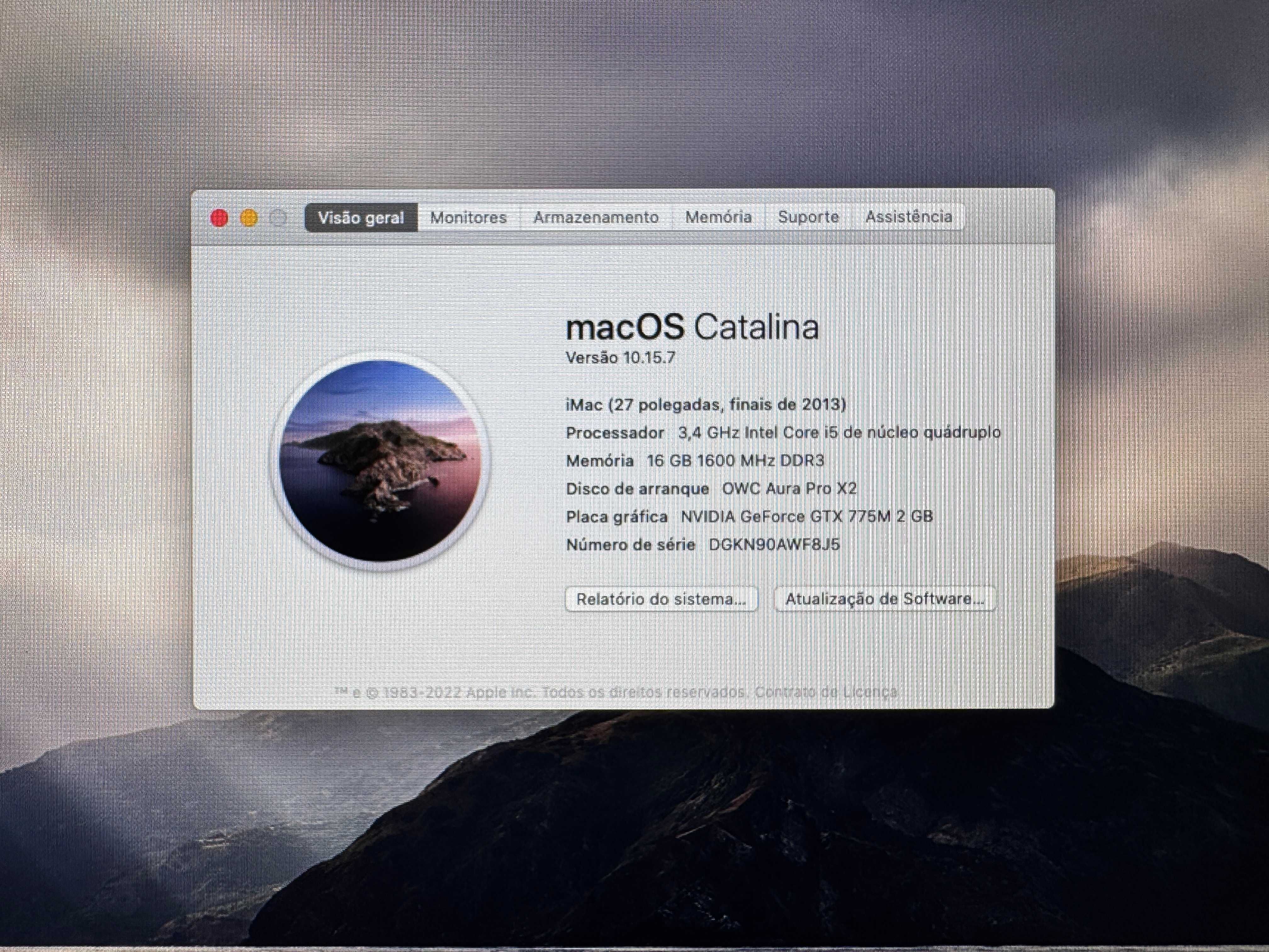 Imac 27" ( final 2013 ) - 1 disco 1 Tb + 1 disco SSD 500gb
