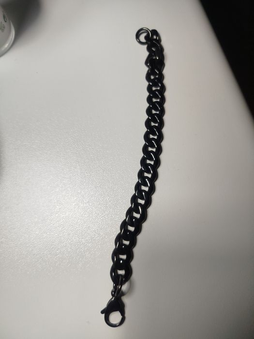 Pulseira aço inoxidável cor preta como nova