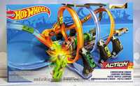 Трек Хот Вилс Невероятные виражи Hot Wheels Corkscrew Crash FTB65