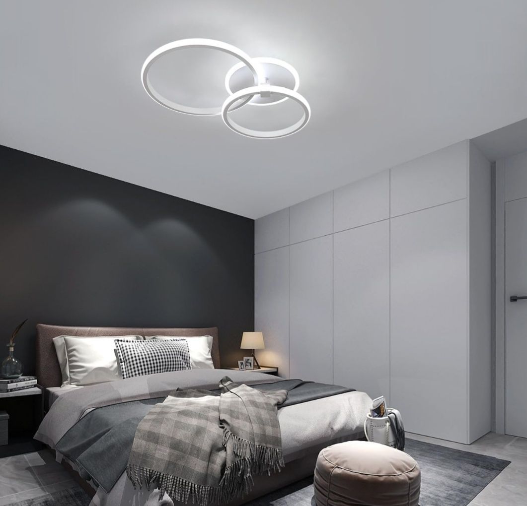 Lampa sufitowa LED, biała, 42W, 3950lm, 6500K, nowoczesna