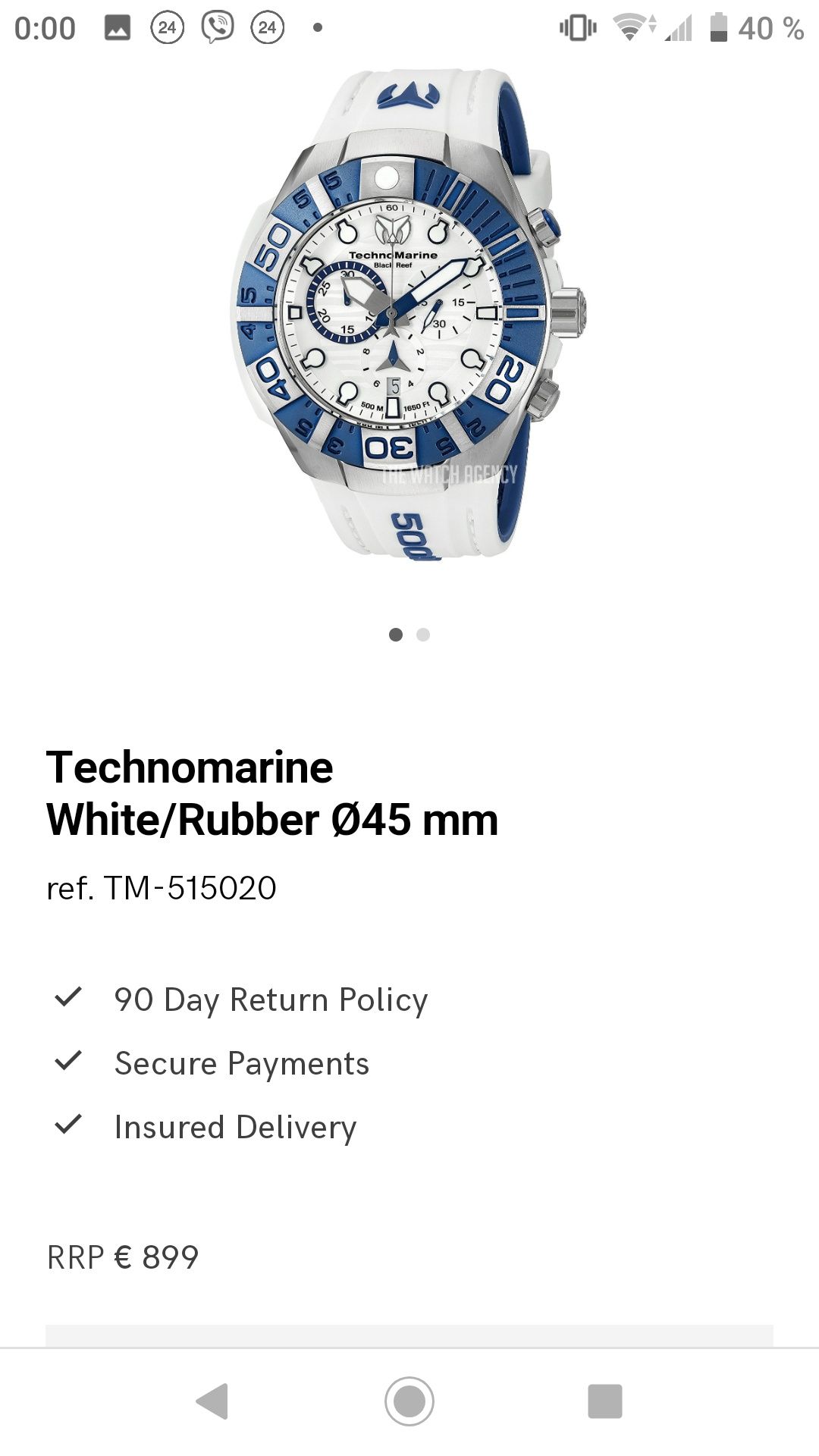 Часы хронограф Technomarine TM-515020