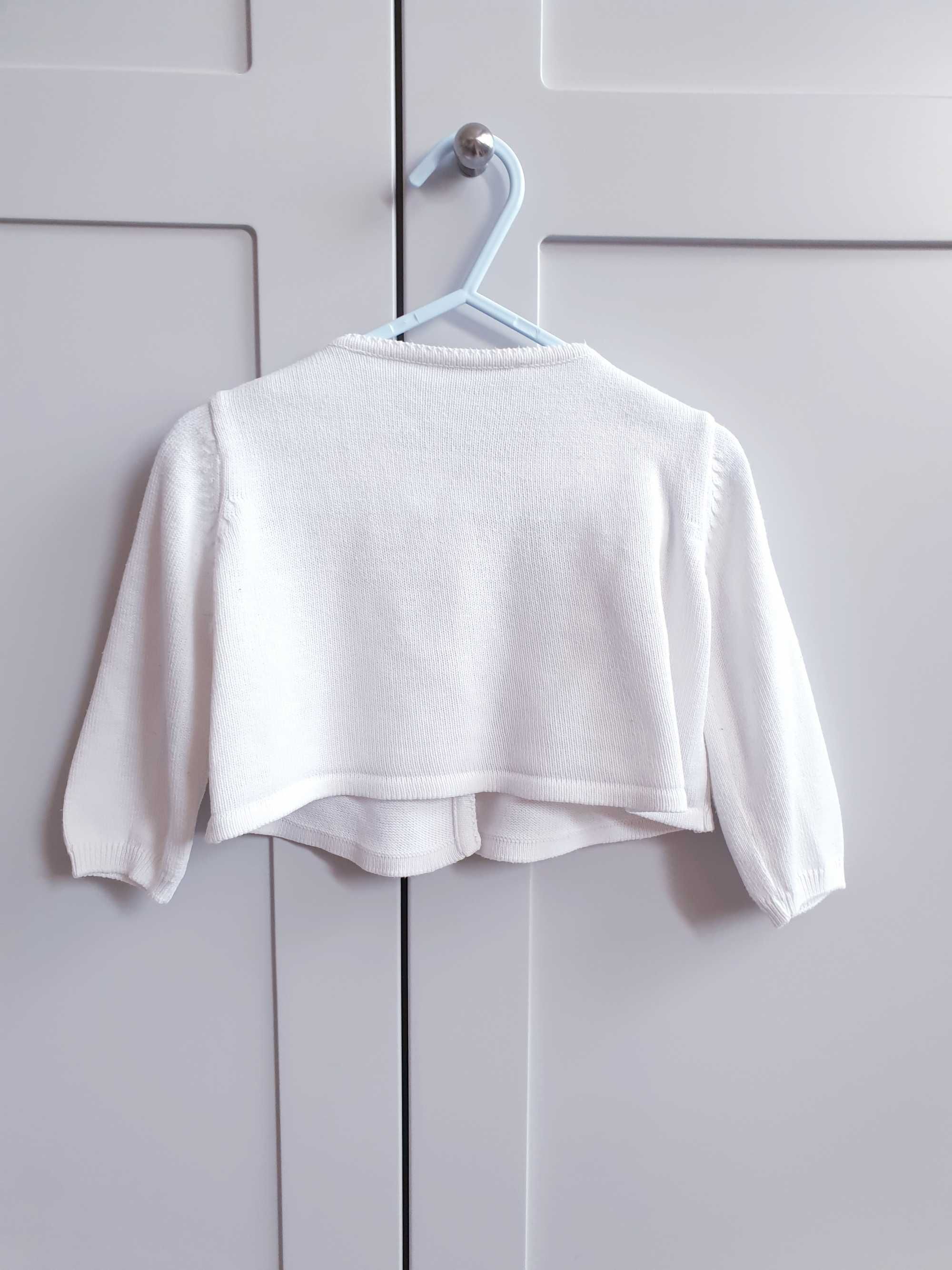Biały sweter sweterek Sarah Louise 74 80