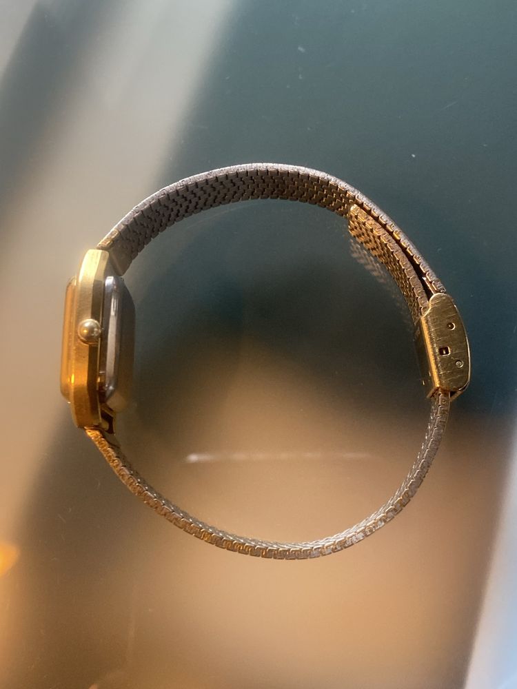 Enicar Automatic złocony damski zegarek szwajcarski Swiss Made sprawny