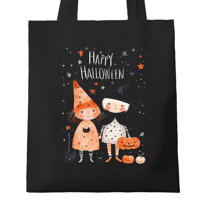 modna torba bawełniana na zakupy, torba na zakupy prezenty halloween