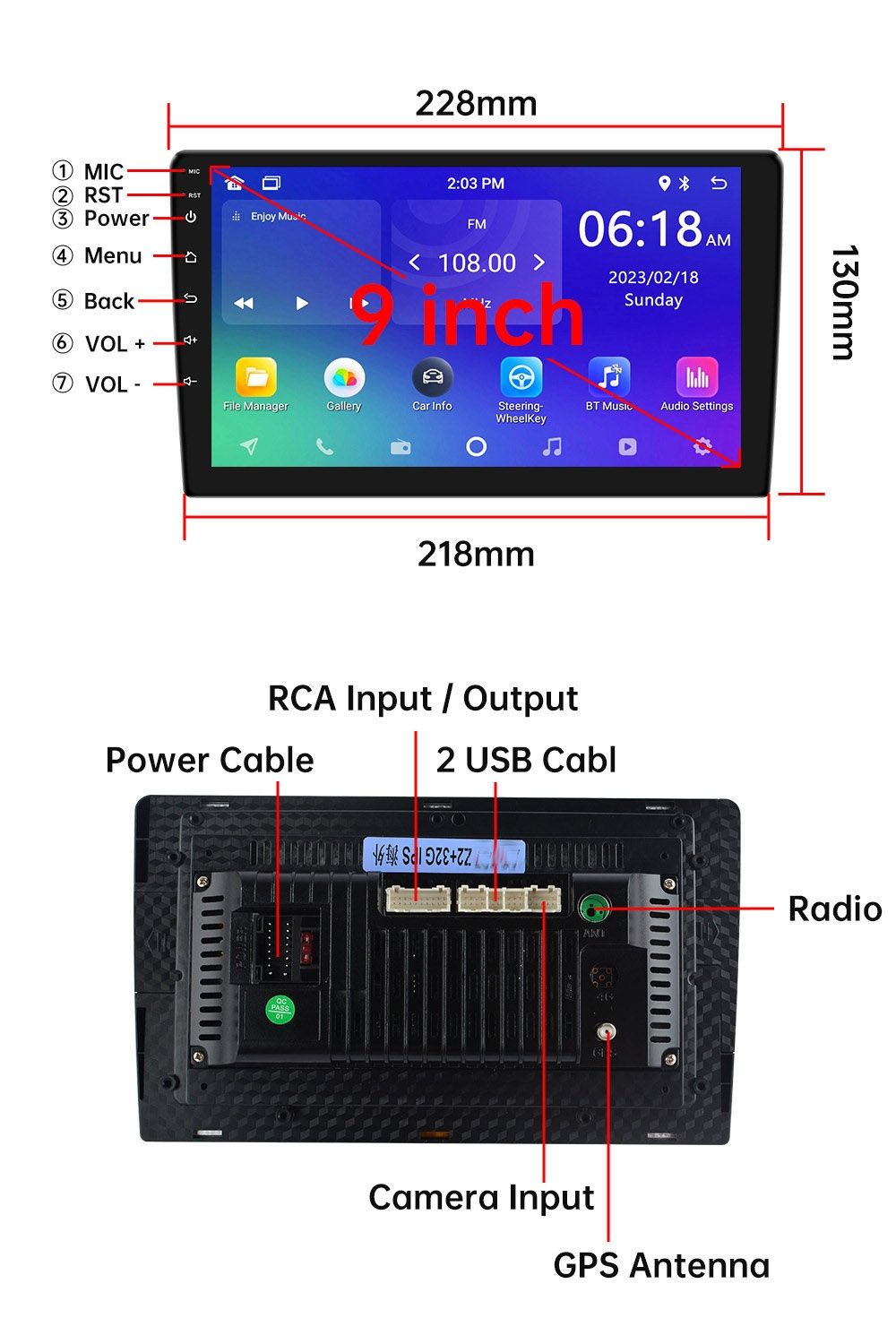 2din Андроид магнитола Android 12 2/32gb GPS/WiFi мультимедія!