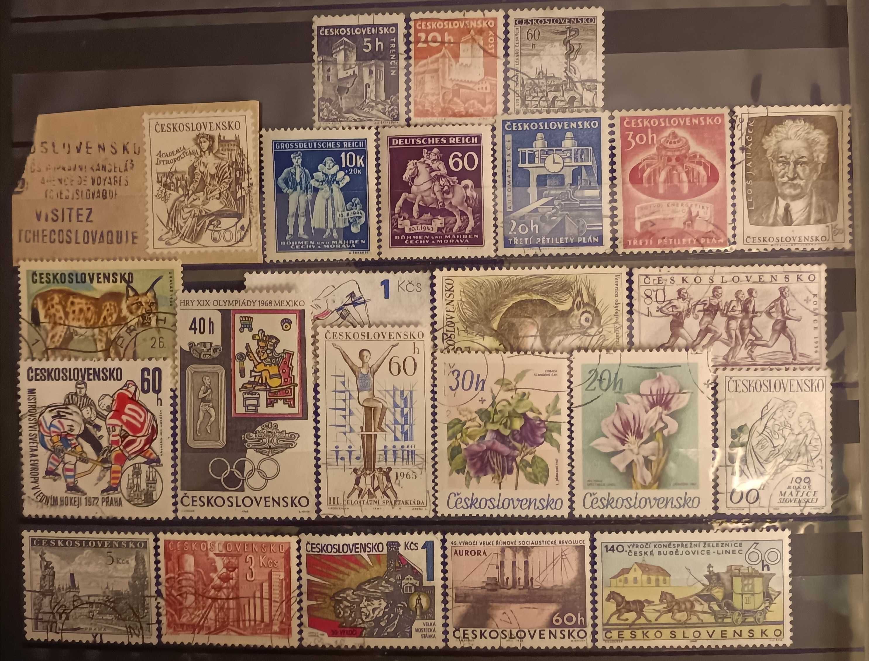 Czechosłowacja stare znaczki 24 szt
