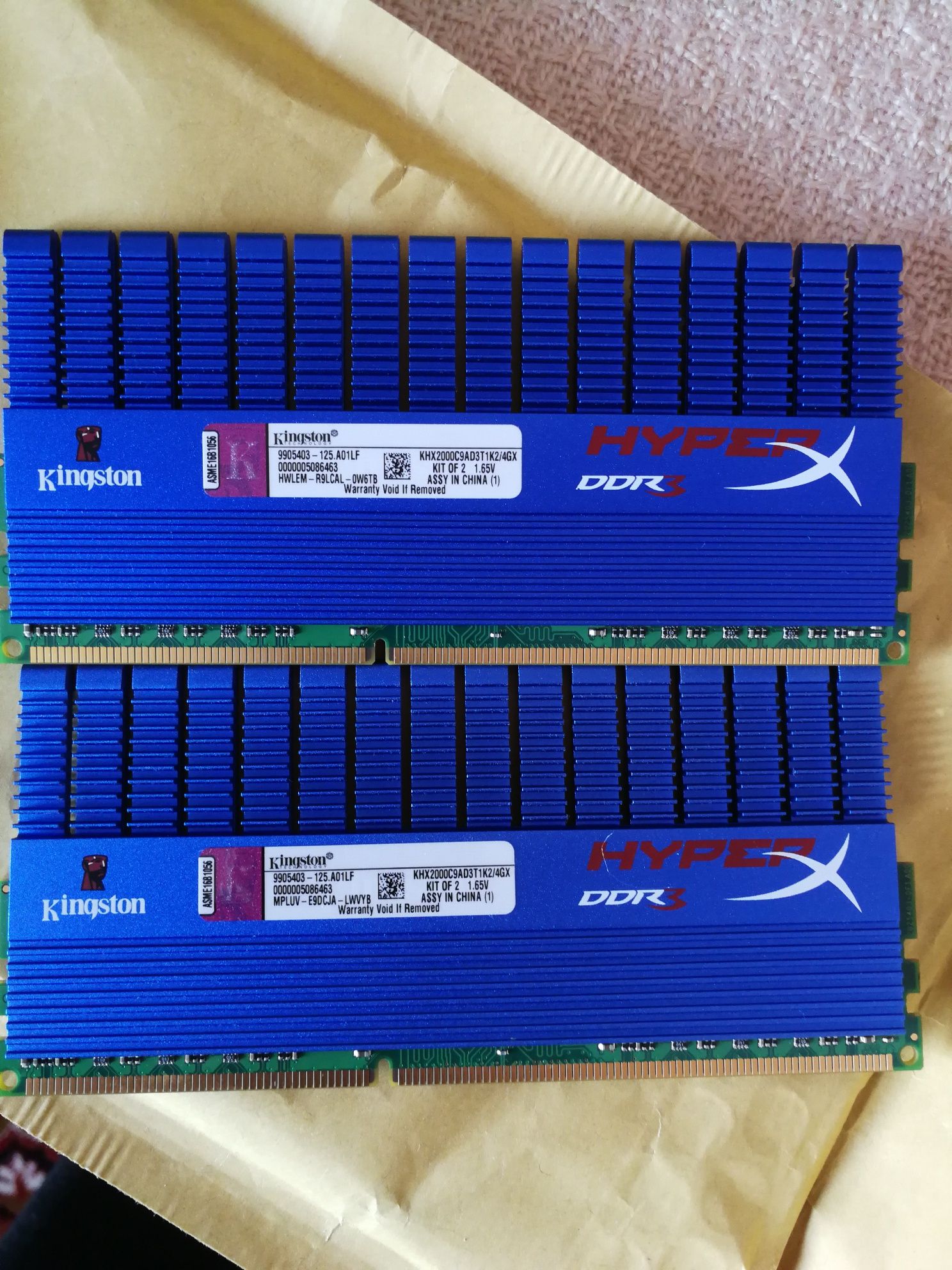 Комплект пам'яті DDR3 2X2GB HyperX