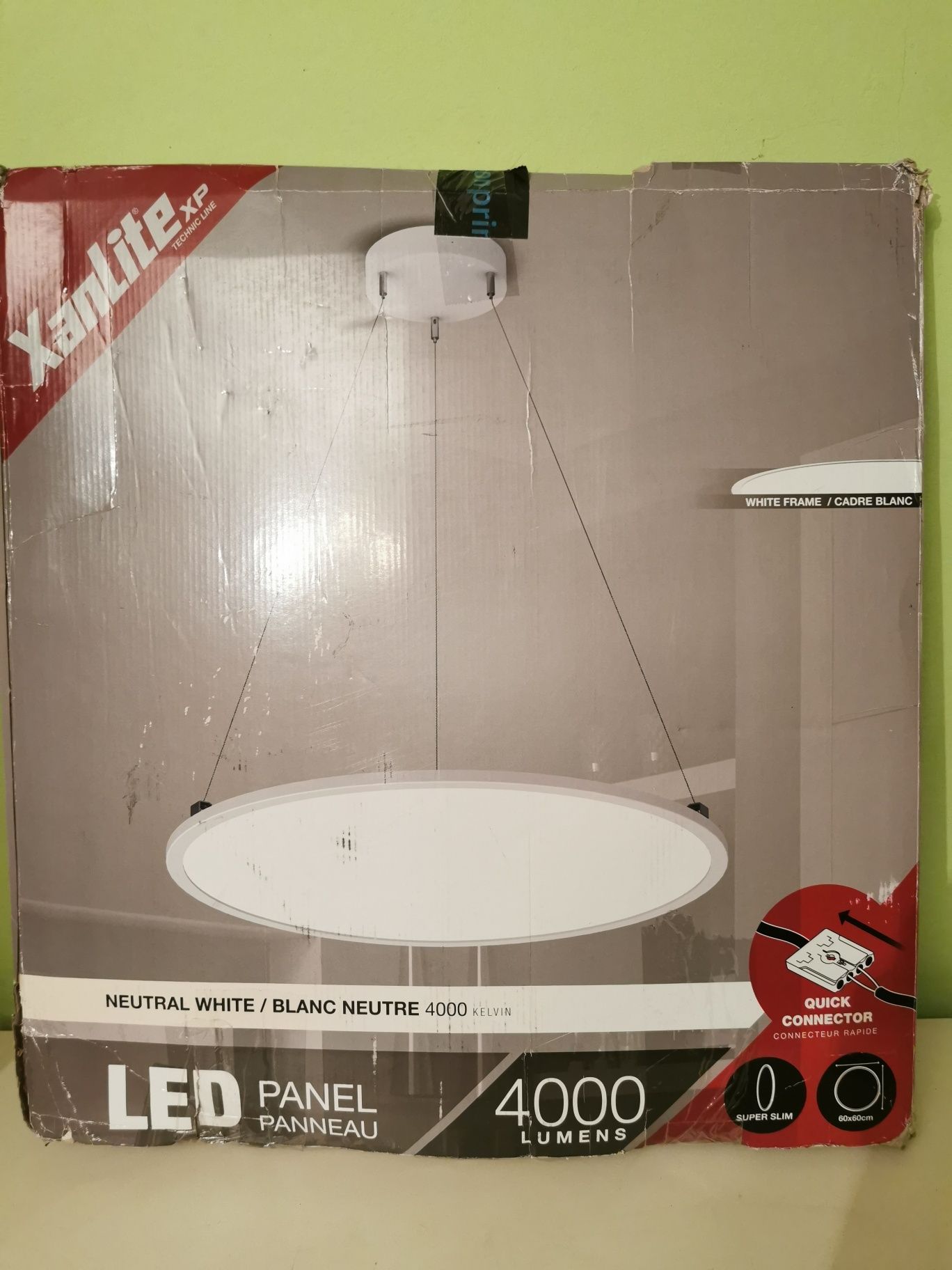 Podwieszana okrągła lampa sufitowa LED - 48 W kon