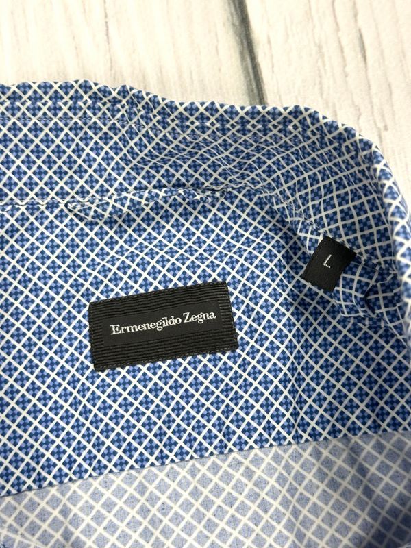 Ermenegildo Zegna Koszula Męska we Wzór Geometryczny r. L