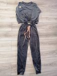 Dres welurowy La Blanche S/M  szary stalowy