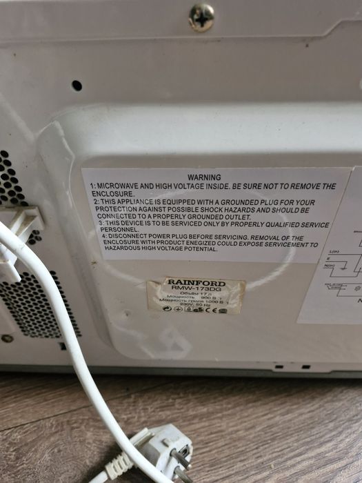 Rainford RMW-173DG на запчастини