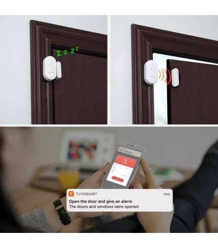Умный WiFi датчик открытия дверей и окон Fuers Tuya
