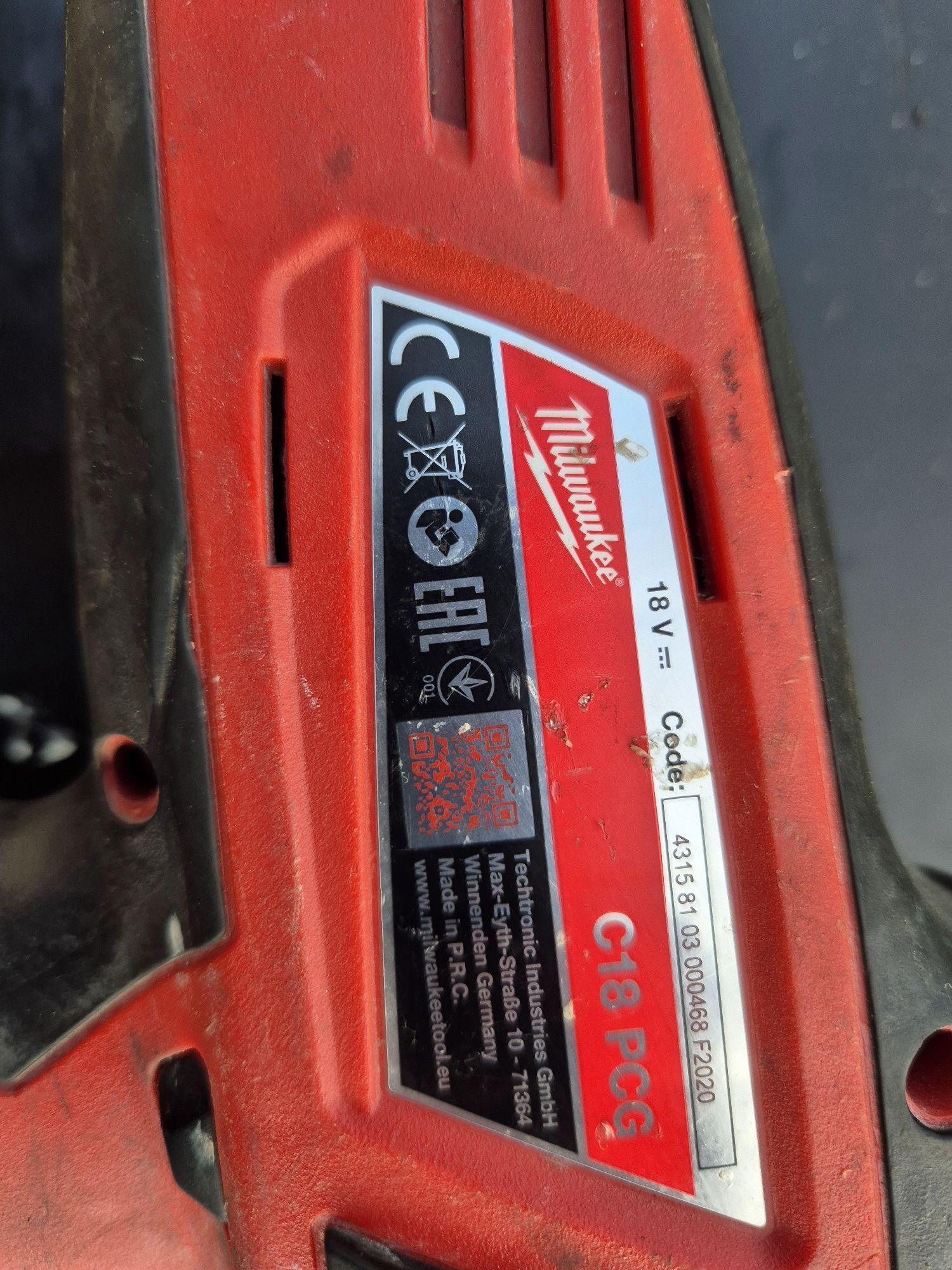 Pistolet do kleju milwaukee m18 pcg