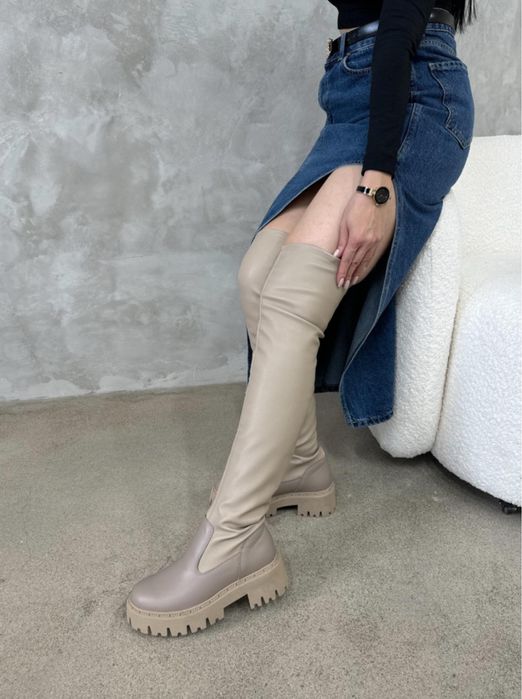 Ботфорты зимние черные