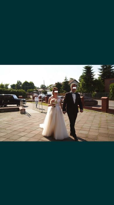 Suknia ślubna 38/40 idealna + welon krótki oraz długi + tren