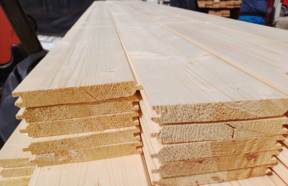 Deska tarasowa podłogowa elewacyjna półbal podbitka boazeria szalówka