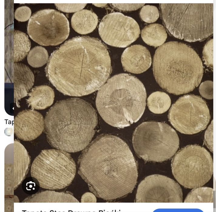 Tapeta tapety , drewno pieńki Nowe 2 rolki Siepraw