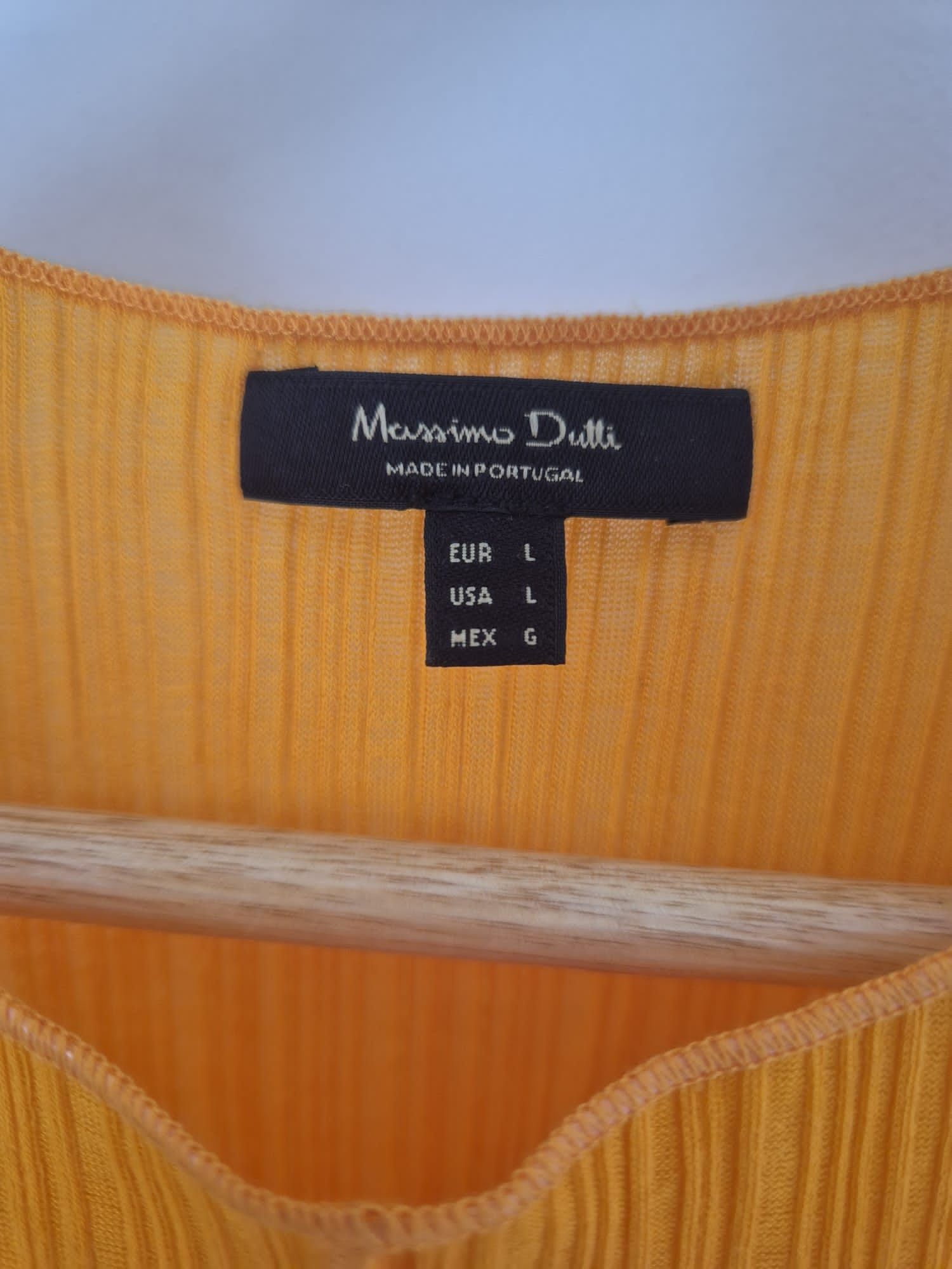 Koszulka damska elegancka pomarańczowa wygodna Massimo Dutti L