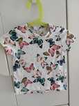 Bluzka w motylki 74/80 h&m