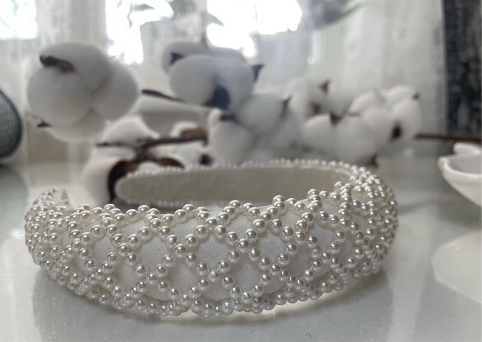 Шовковий обруч перлинами