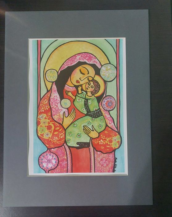 Obraz Akwarela IKONA Matka Boska Boża 2