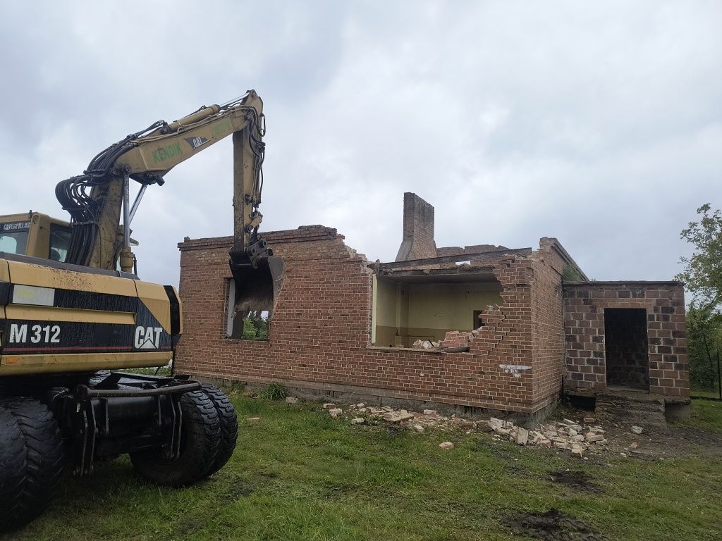 Roboty ziemne, wyburzenia, wykopy, koparka
