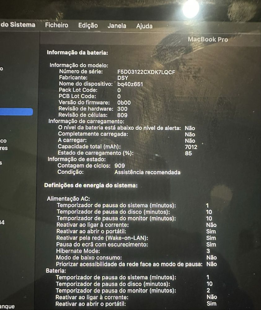 Macbook Pro 16” i9 32GB Ram / 1TB HDD- bateria a 86% (Braga)